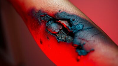 perawatan luka bakar yang lebih serius